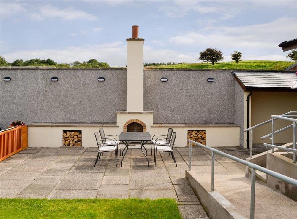 Easily accessible patio area at Knock Murton Lodge, 