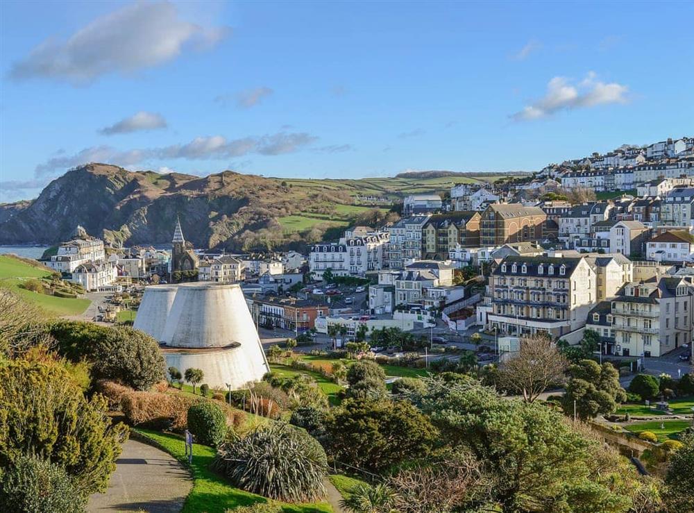 Ilfracombe with The Pavillion theatre in the foreground at Gatsby Getaway in Kentisbury, near Ilfracombe, Devon