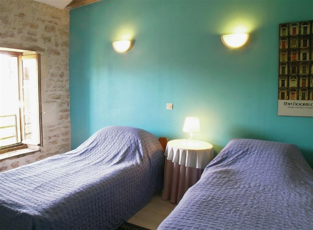 Twin bedroom at Gemozac in , France