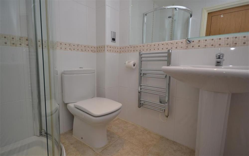 Bedroom 2 en suite shower room at Genoa in Salcombe