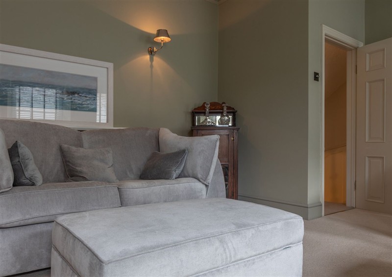 The living room at George House, Dartmouth