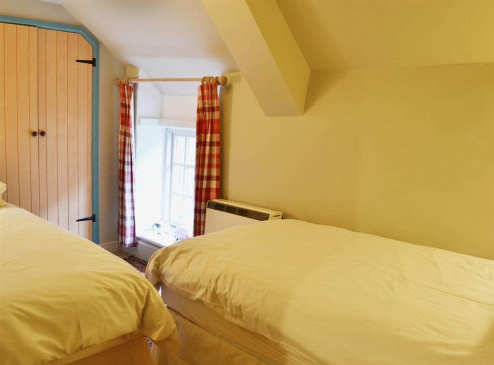 Twin bedroom at Georges Cottage in Bucks Mills, near Clovelly, Devon