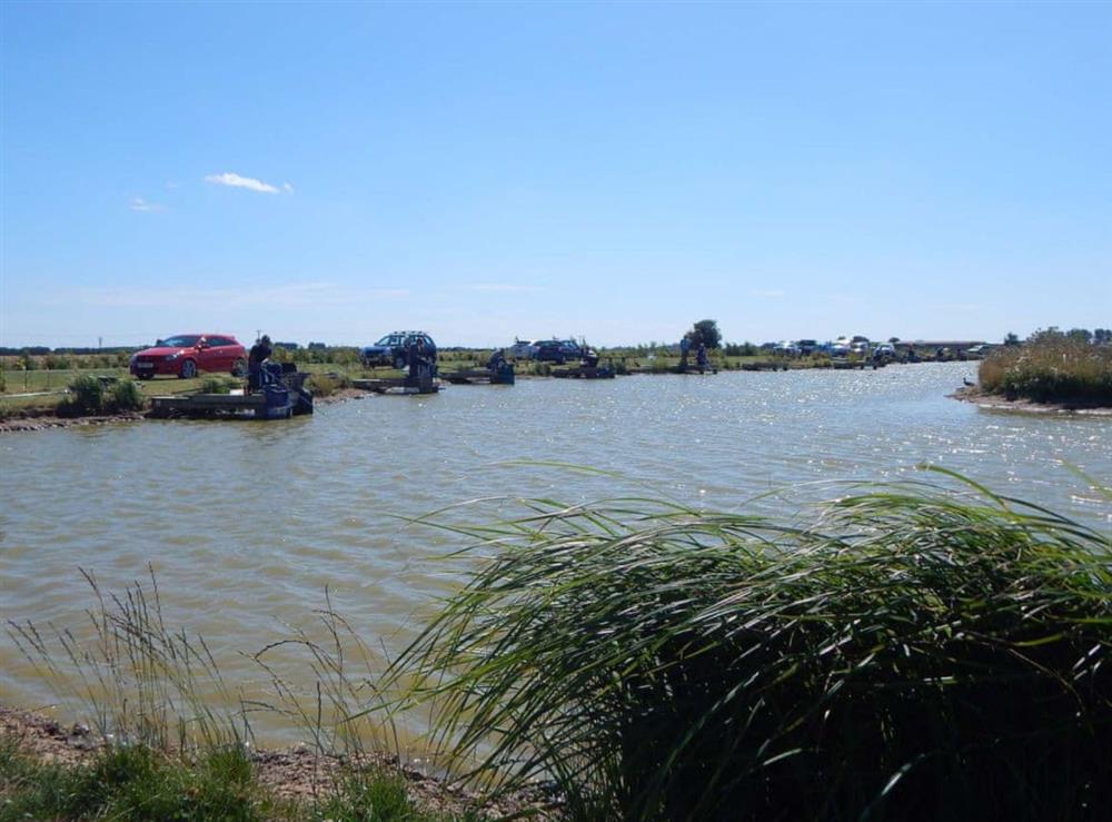 Nearby fishing lake at Georges Gaff in Skegness, Lincolnshire
