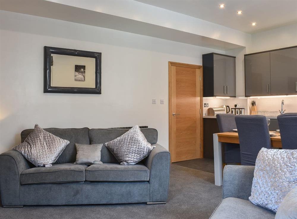 Open plan living space at Georges View in Whitby, North Yorkshire