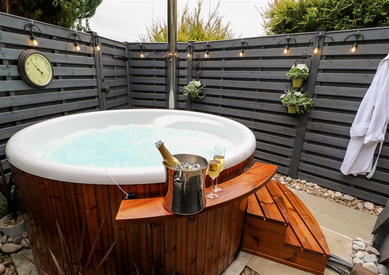 Relax in the hot tub at Geraldene, Holmfirth