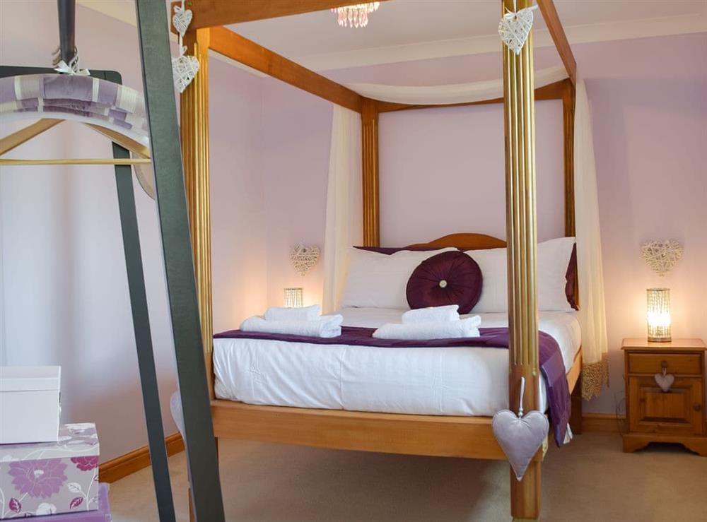 Four Poster bedroom at Gereden in Hermon, near Crymych, Dyfed