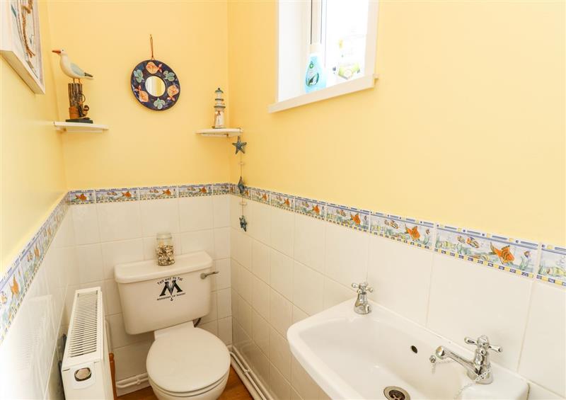 This is the bathroom at Ghillie Cottage, Freshwater