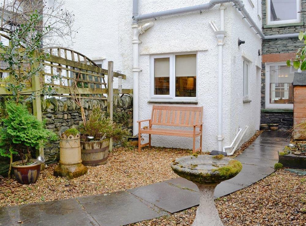 Delightful garden area at Gilberts Warrant in Keswick, Cumbria