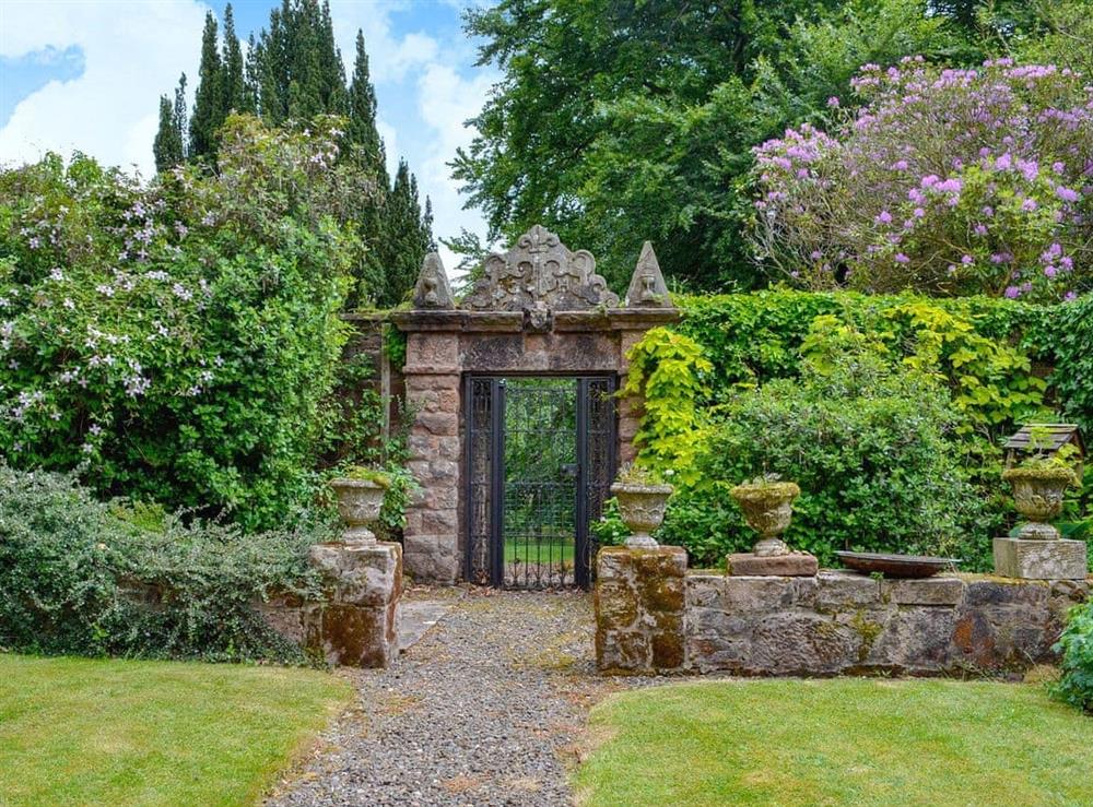 Attractive garden and grounds at Gilminscroft Gatehouse in Sorn, near Ayr, Ayrshire