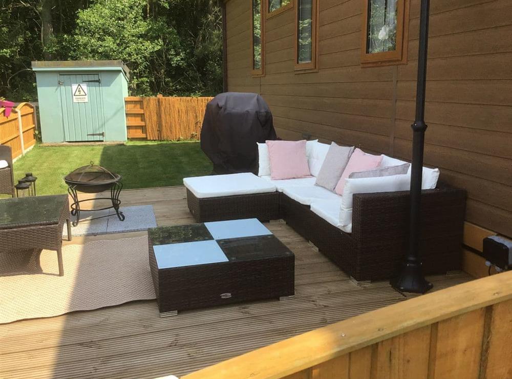 Outdoor area at Gingerbread Lodge in Wilberfoss, North Yorkshire