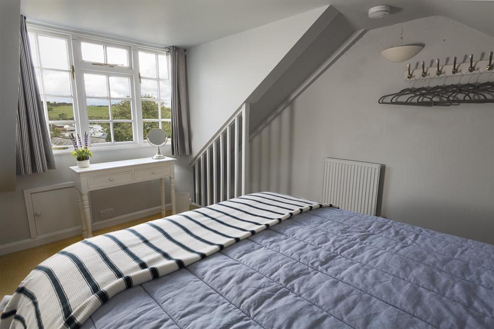 Second bedroom (on top floor) with double bed and views (photo 2) at Ginn Cottage in , Salcombe