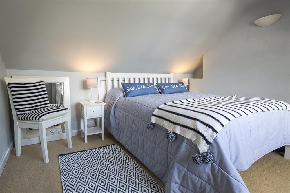 Second bedroom (on top floor) with double bed and views at Ginn Cottage in , Salcombe