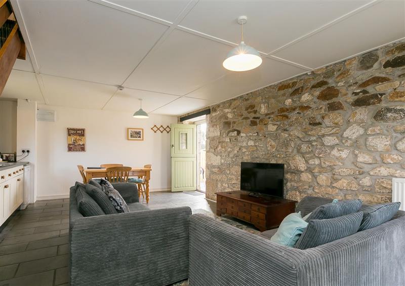 The living area at Girlies Cottage, Bridge near Portreath