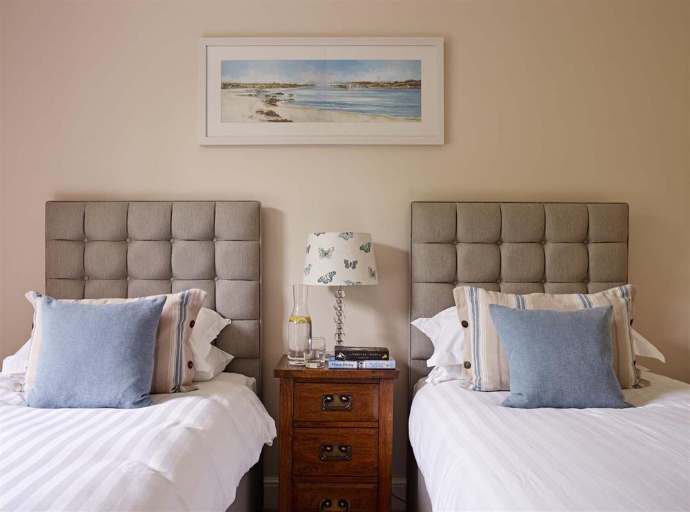 Bedroom three, with 3’ twin beds  at Gitcombe House, Dartmouth