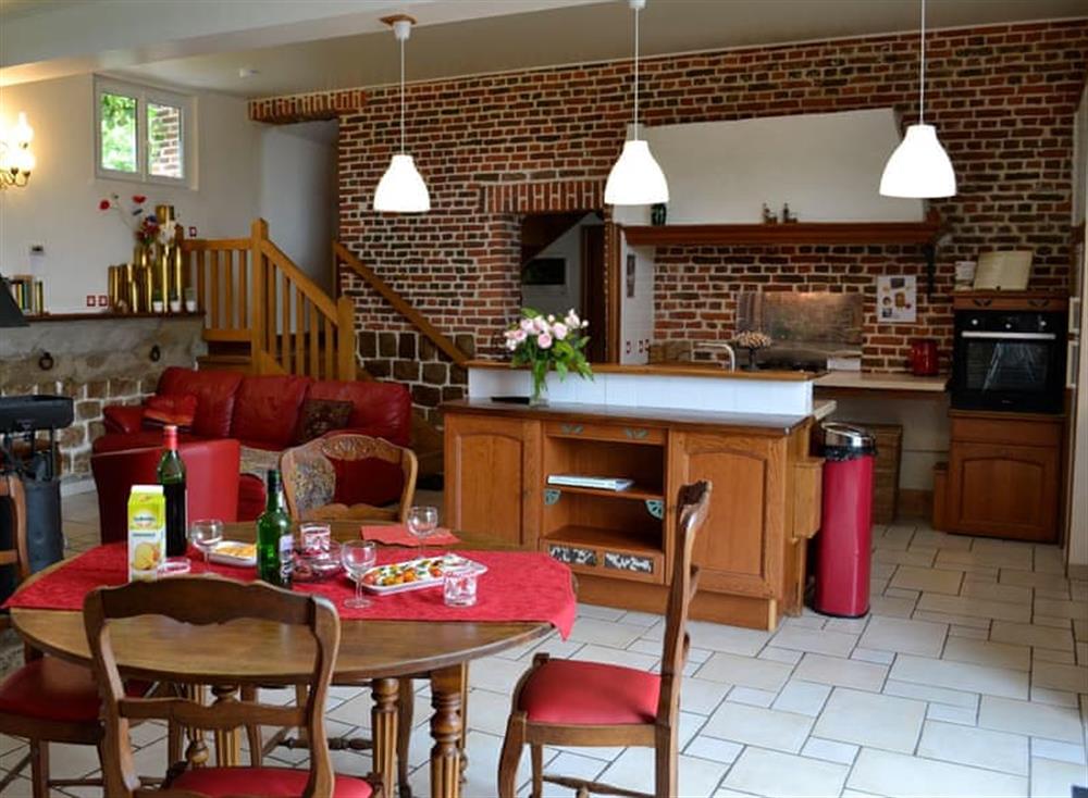 Kitchen/diner at Gite de la Ferme de Surmont in Beaumont-en-Beine, Picardy, France