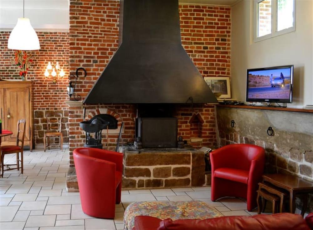 Living area at Gite de la Ferme de Surmont in Beaumont-en-Beine, Picardy, France