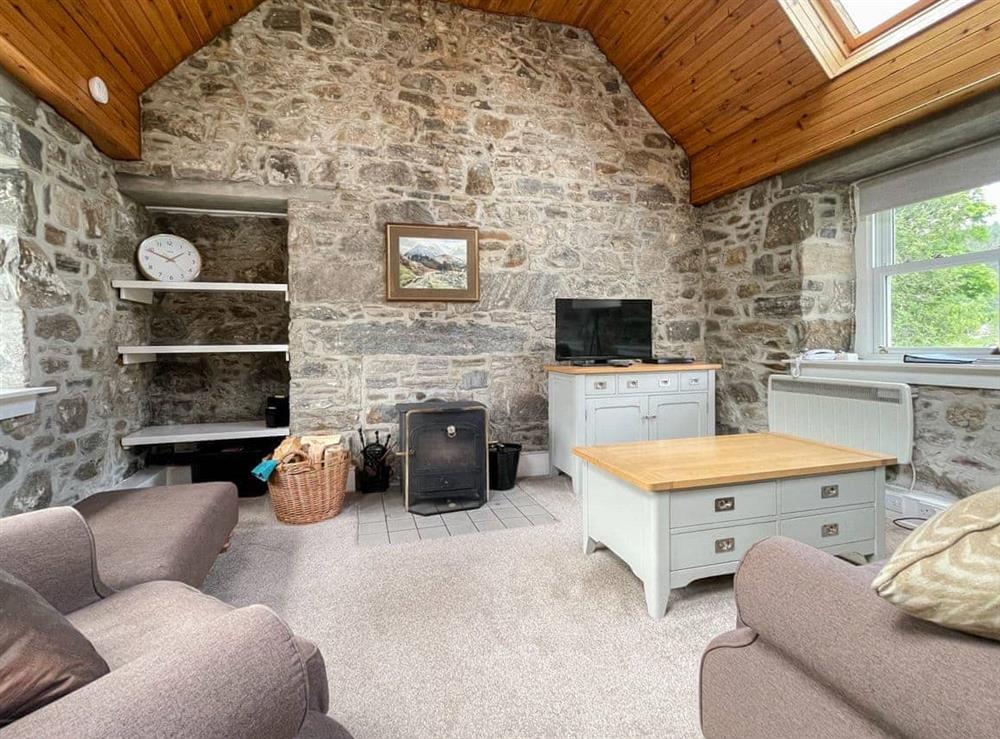 Living area at Glacour Studio in Strathconon Estate, Ross-Shire