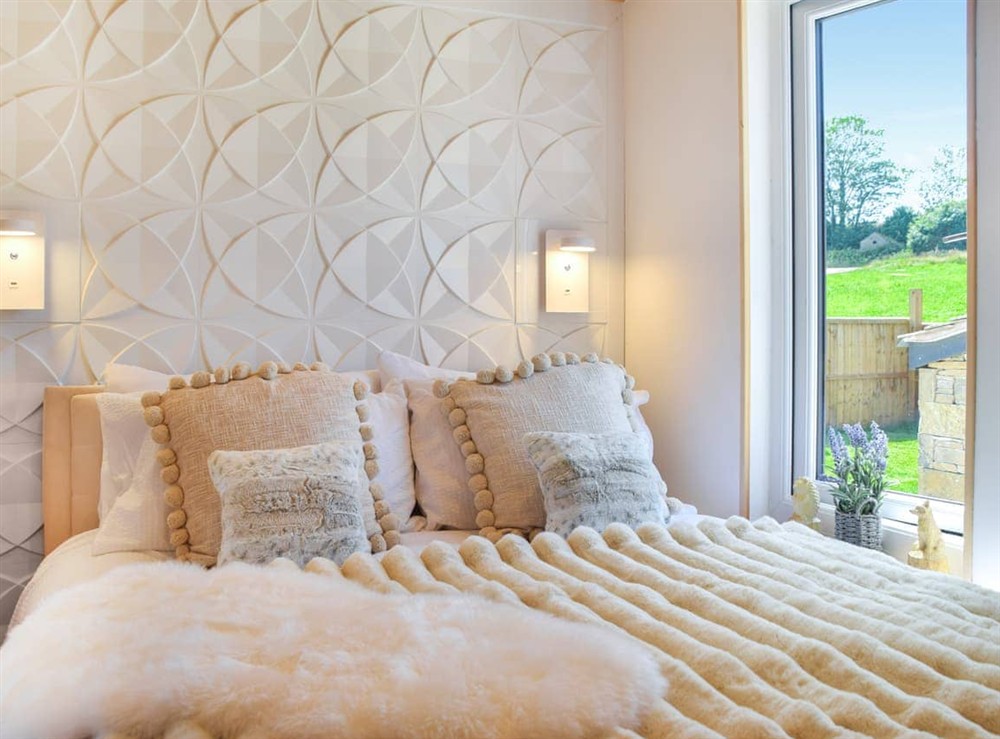 Double bedroom at Glamping Pod 1 in Dalton, near Wigan, Lancashire