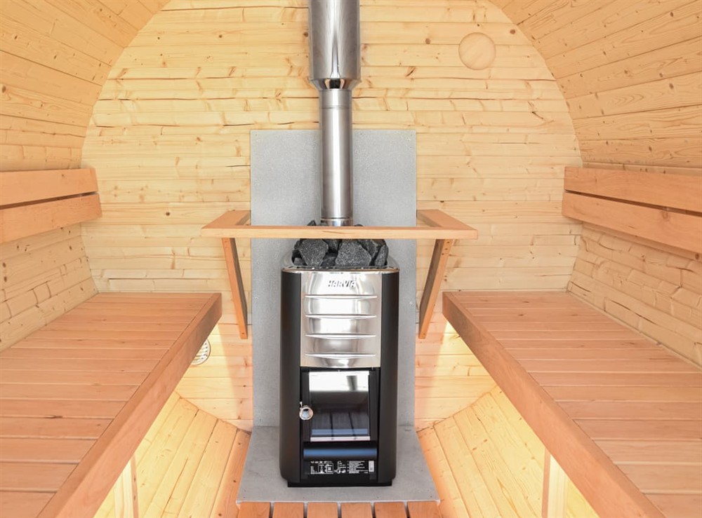 Sauna at Glamping Pod 1 in Dalton, near Wigan, Lancashire