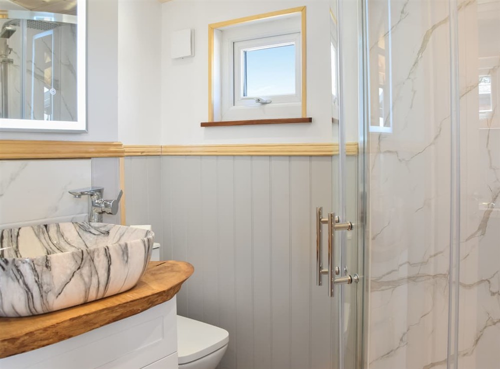 Bathroom at Glamping Pod 2 in Dalton, near Wigan, Lancashire