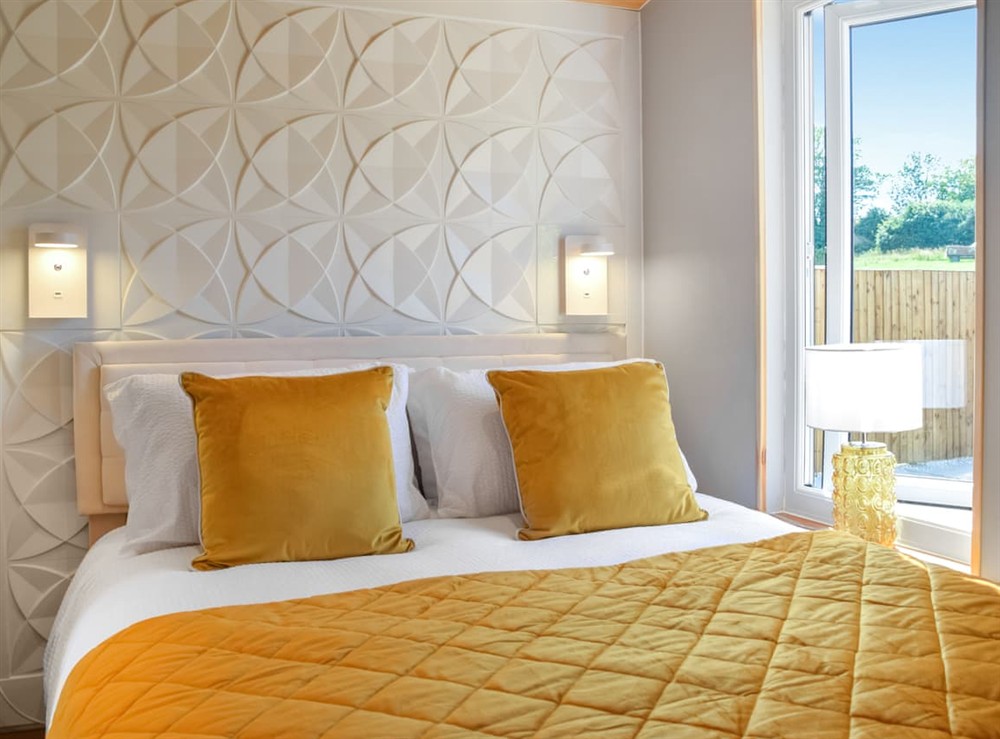 Double bedroom at Glamping Pod 2 in Dalton, near Wigan, Lancashire