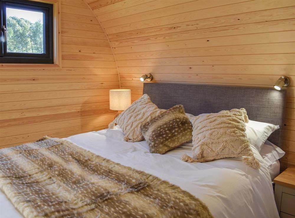 Double bedroom at Glampio Tryso Derwen in Corwen, near Bala, Gwynedd