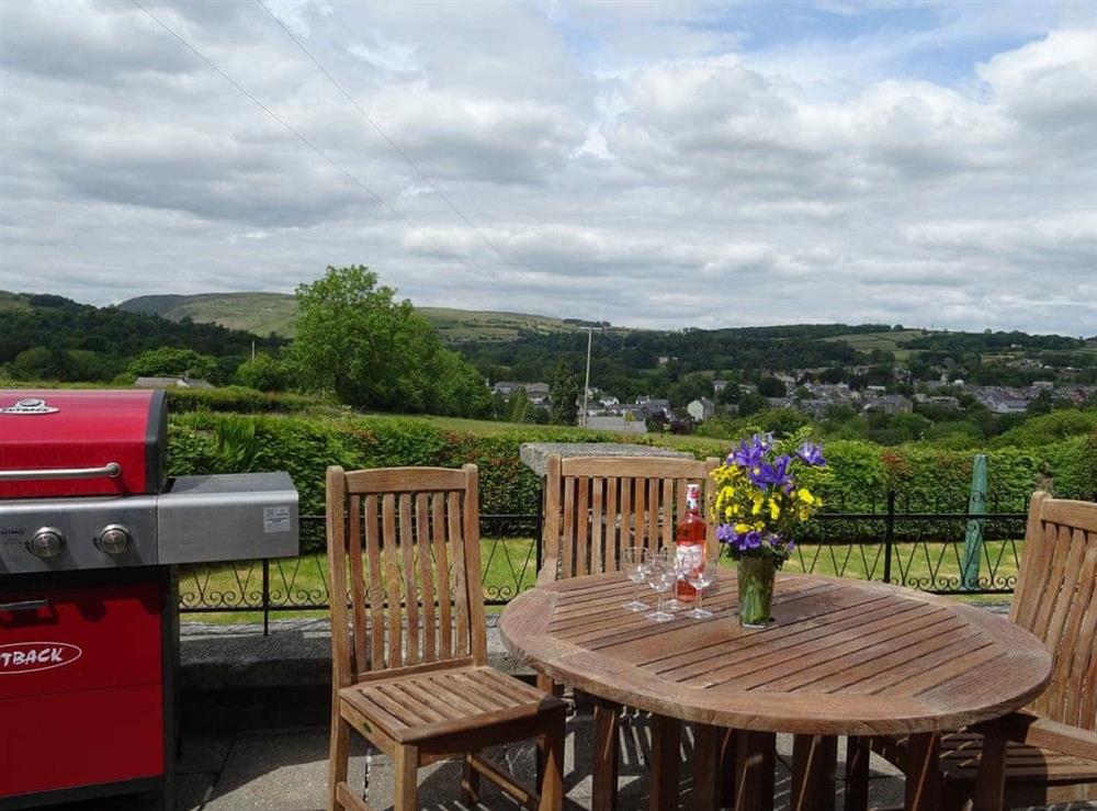 Patio with view of Rhayader