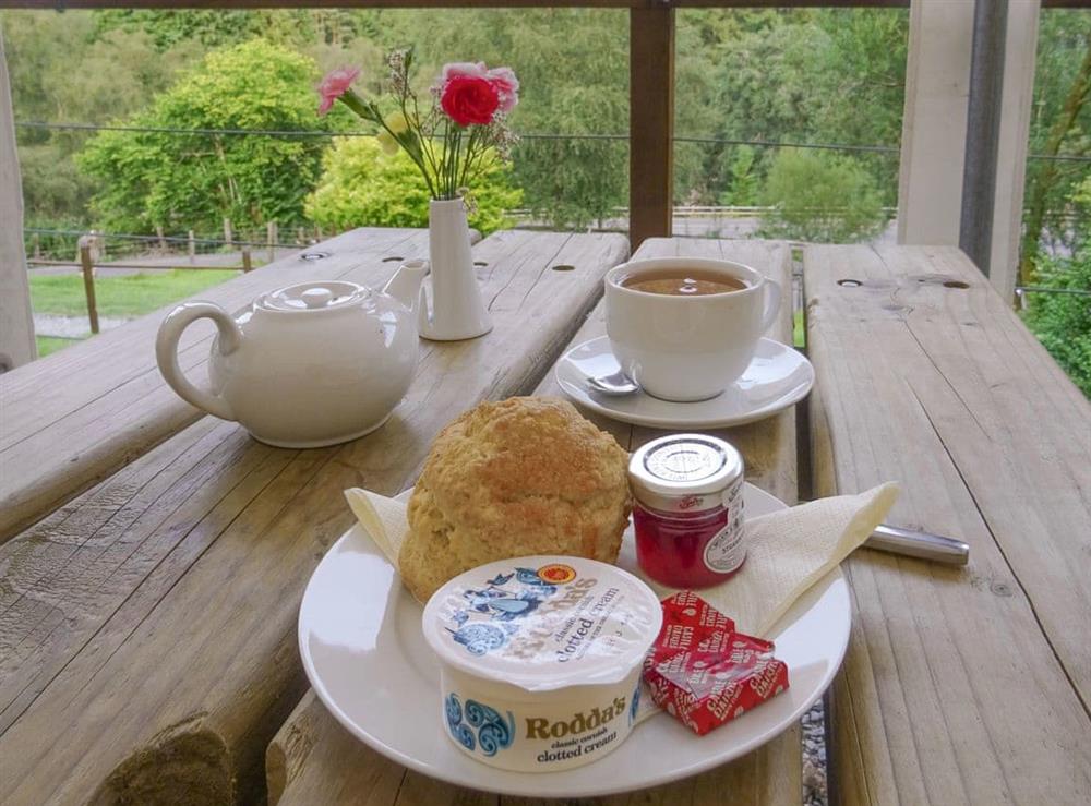 Tea at Ty Penbont House at Glan Wye in Rhayader, Powys., Great Britain