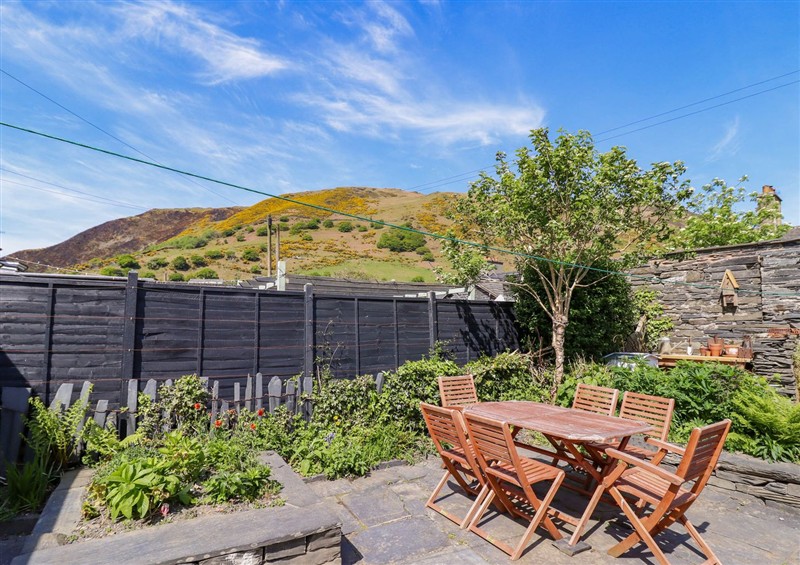 This is the garden at Glan yr Afon, Abergynolwyn near Tywyn