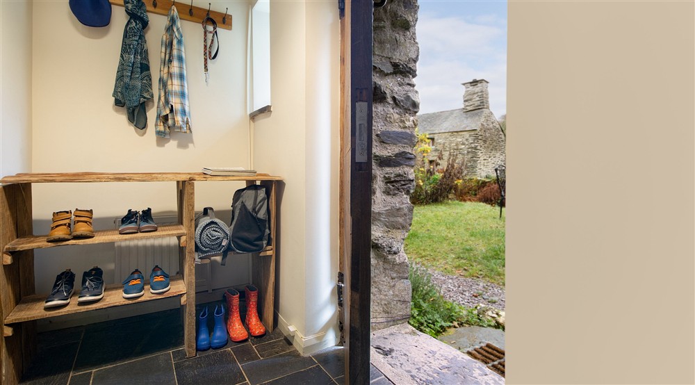 The entrance hall at Glan Yr Afon in Dolwyddelan, Gwynedd