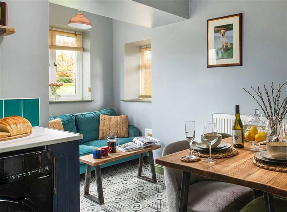 Open plan living space at Glan Yr Afon in Llandundo Junction, Gwynedd