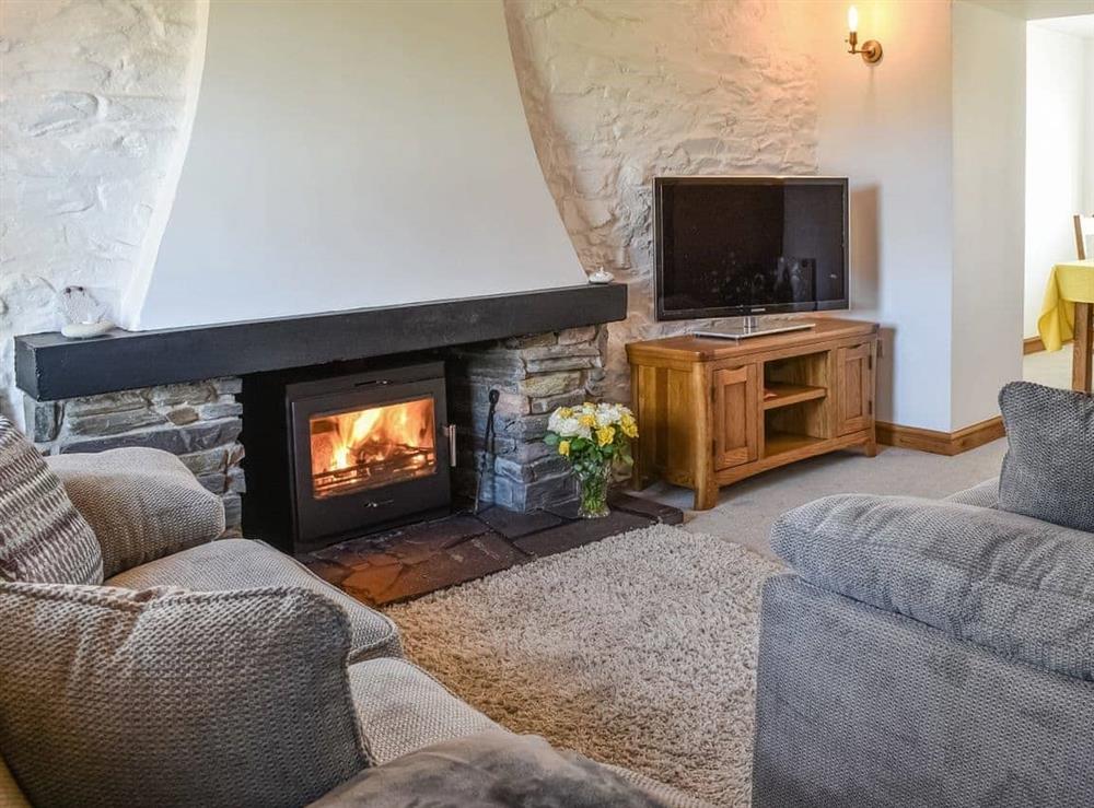 Living room at Glanrhyd in Llanfechell, near Amlwch, Anglesey, Gwynedd