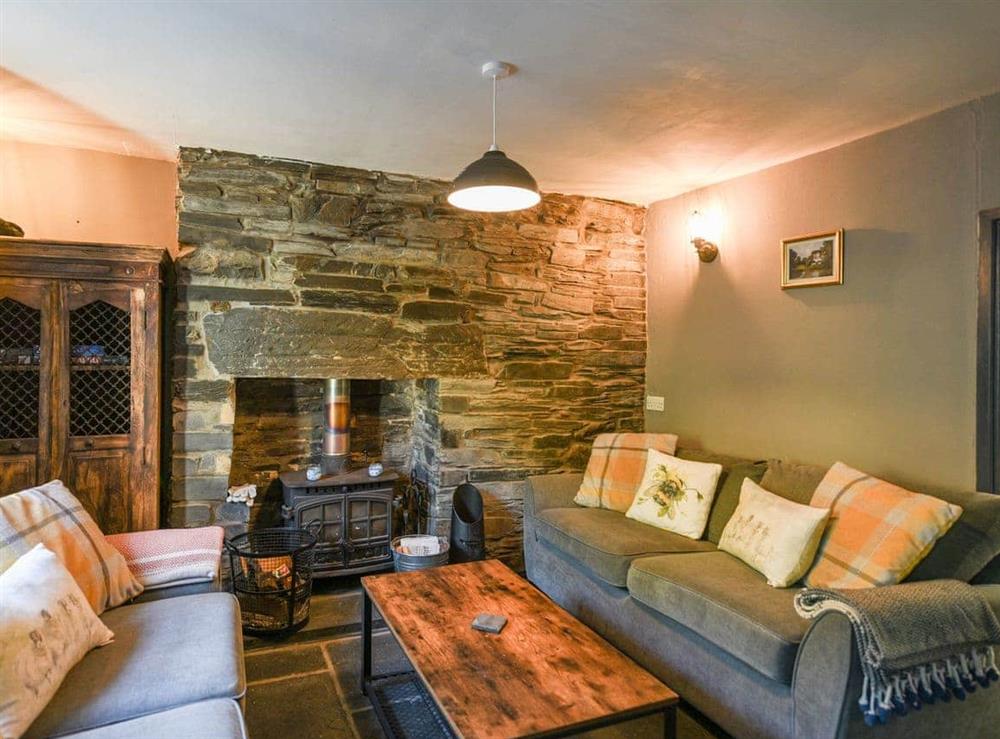Living room at Glanyant Cottage in Corris Uchaf, near Corris, Gwynedd