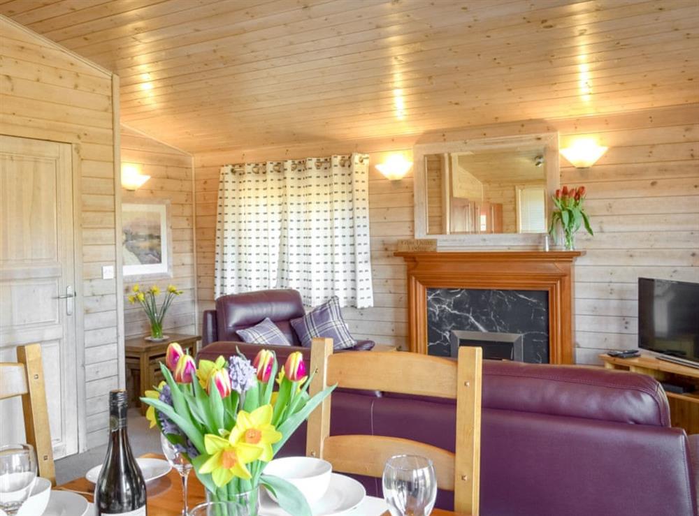 Charming open plan living space at Glas Doire Lodge in Glen Roy, near Fort William, Highlands, Inverness-Shire