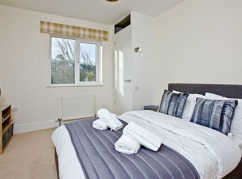 Comfy double bedroom at Glas Mordros in Carbis Bay, Cornwall