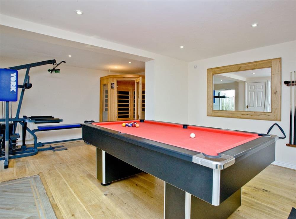 Pool table/ gym equipment/ sauna at Glas Mordros in Carbis Bay, Cornwall