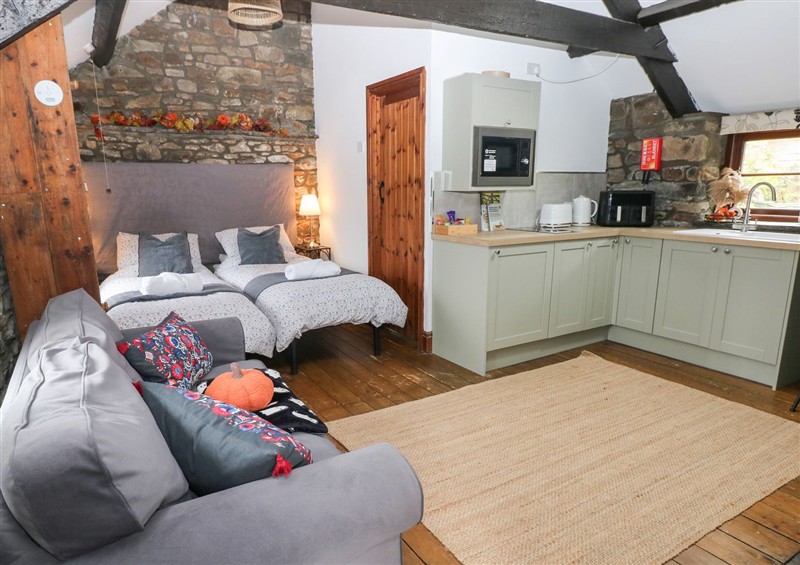 One of the bedrooms at Glas Studio, Aberdare