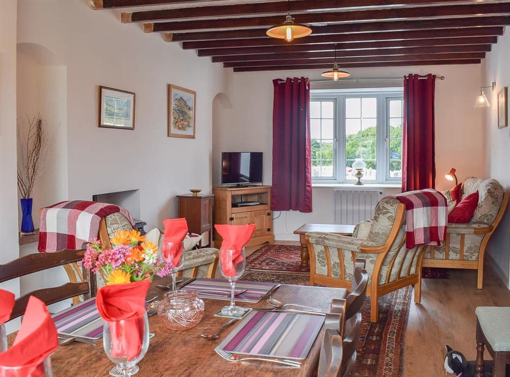 Delightful traditional living.dining room at Glasfor in Llansantffraed, near Aberaeron, Cardigan, Dyfed