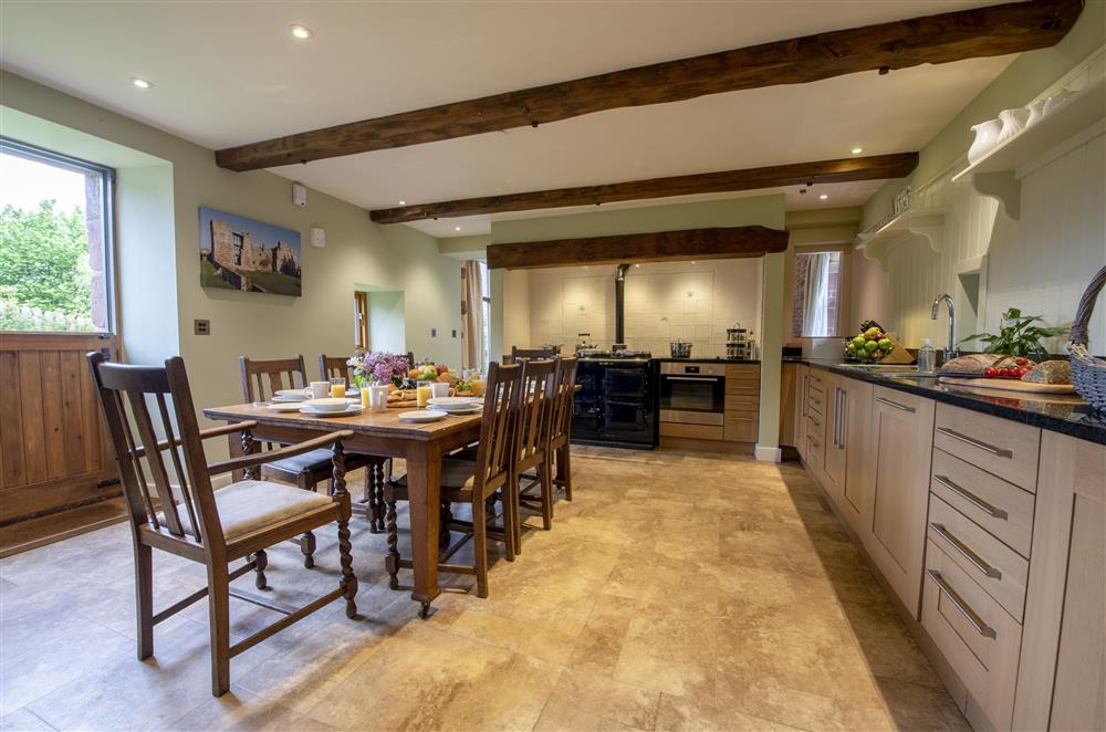 Generous fully-equipped kitchen with four oven Aga at Glassonby Old Hall and Jennys Croft, Glassonby