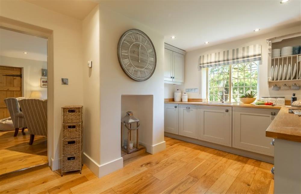 Ground floor: The kitchen leads to the sitting room at Glaven Cottage, Letheringsett near Holt
