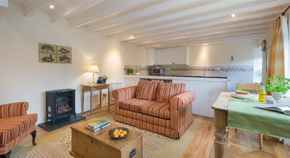 The sitting room at Glebe Cottage in Falmouth, Cornwall