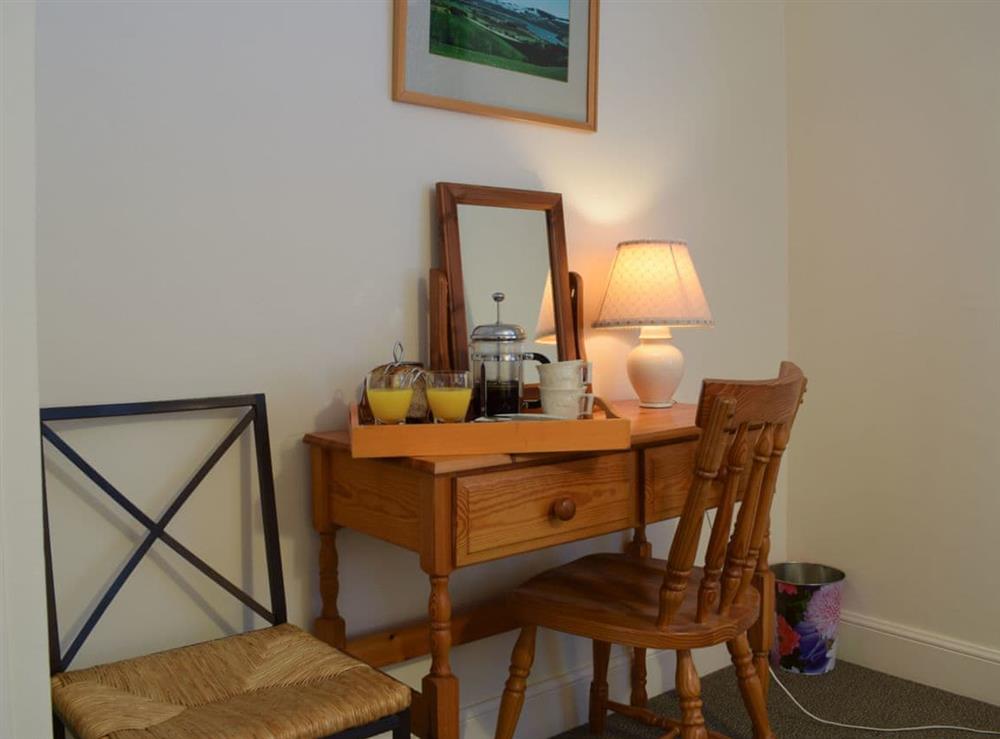 Twin bedroom with attractive furniture at Glebe Cottage in Scone, Nr Perth, Perthshire., Great Britain