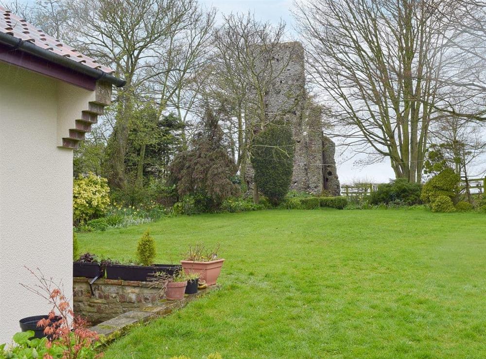 Garden and grounds at Glebe Cottage in West Caister, near Great Yarmouth, Norfolk