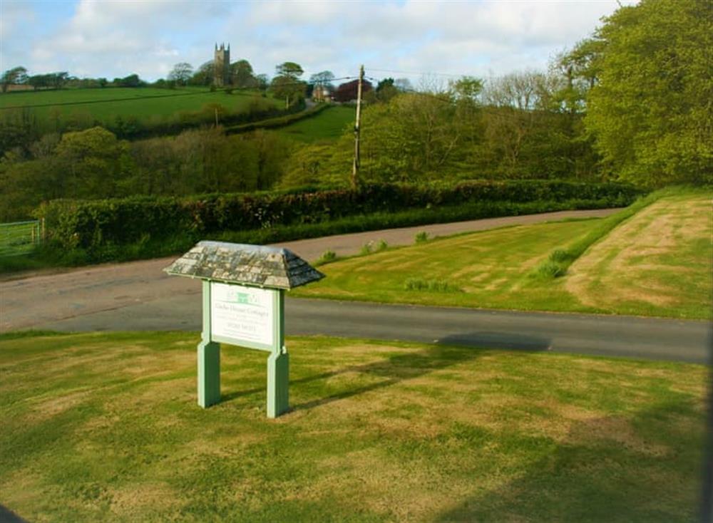 Breathtaking views of the gardens and the Bude countryside at Poachers Cottage, 