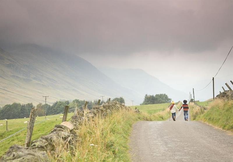 The rugged landscape in Scotland at Glen Clova Lodges in Nr Kirriemuir, Southern Highlands