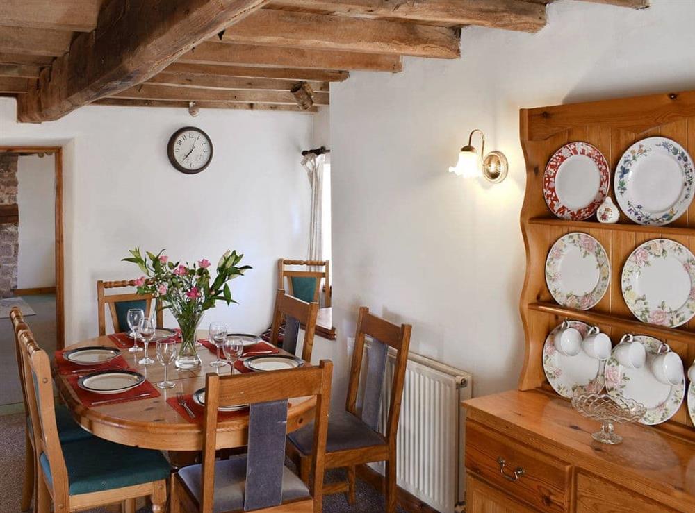 Charming dining area at Glen Cottage in Marstow, near Ross-On-Wye, Herefordshire