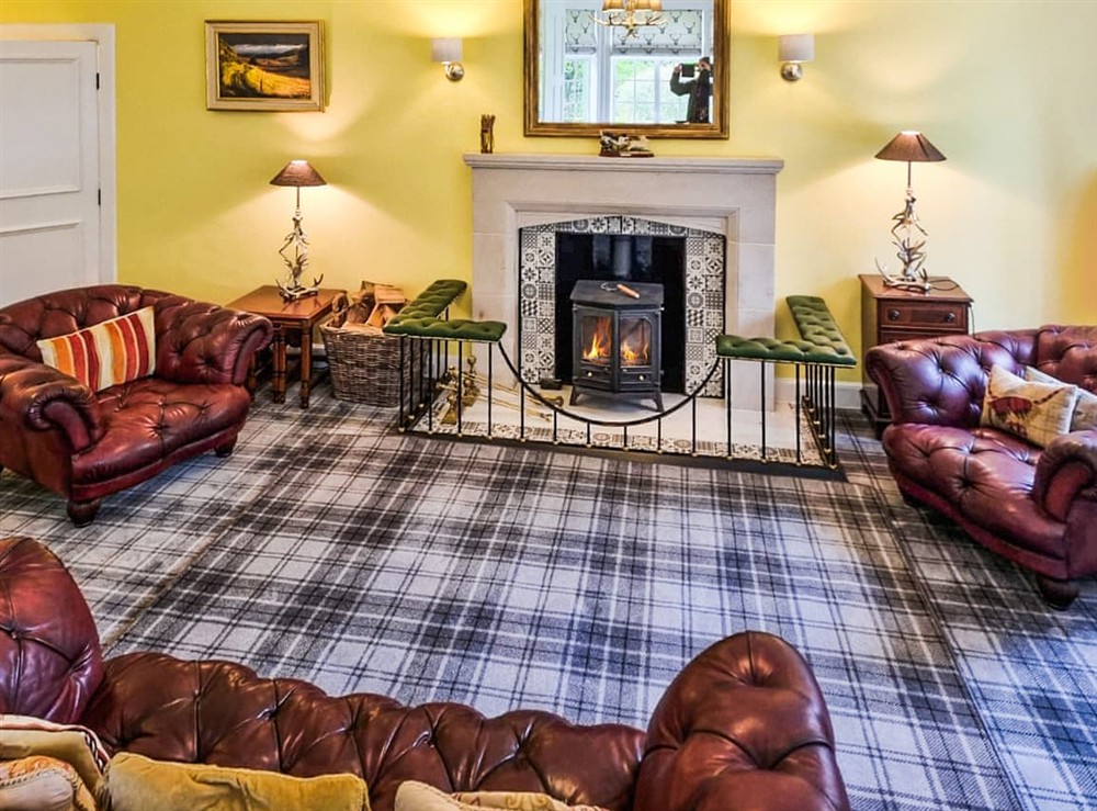 Living area at Glen Doll Lodge in Glen Clova, Angus