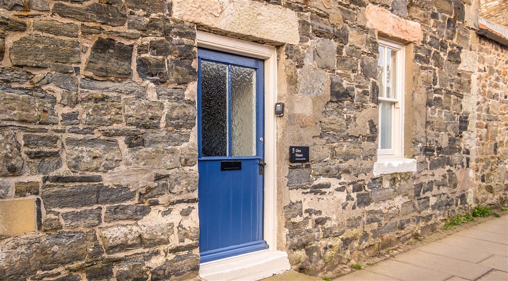 The entrance to Glen House from the main street on Holy Island, Northumberland at Glen House in Berwick-upon-tweed, Northumberland