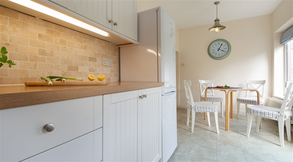 The open-plan kitchen and dining room at Glen House in Berwick-upon-tweed, Northumberland