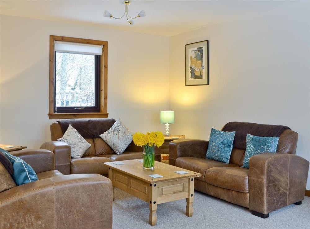 Cosy seating area in living room at Glen View in Balnain near Drumnadrochit, Inverness-Shire